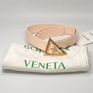 Bottega Veneta Triangle-Buckle Leather Belt size 80/32”
